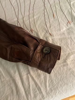 Cazadora cuero fino marrón hombre/mujer