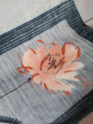 Manta paduana azul y gris - suave