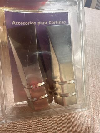 Terminales barra cortina 20mm - Metal 2 piezas