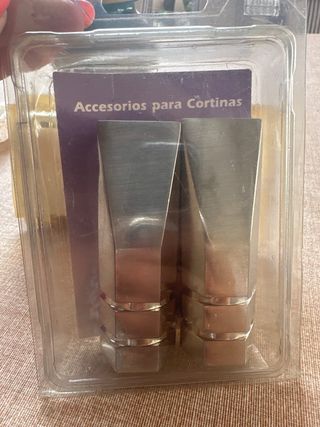 Terminales barra cortina 20mm - Metal 2 piezas