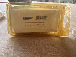 Terminales barra cortina 20mm - Metal 2 piezas