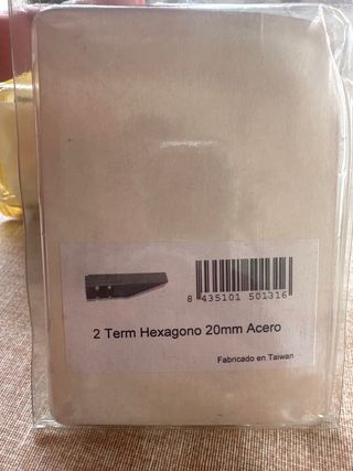 Terminales barra cortina 20mm - Metal 2 piezas