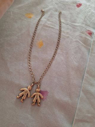 Collar plata 2 niños