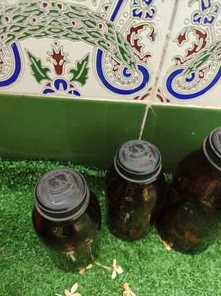 5 Botes busquets ámbar farmacia vintage