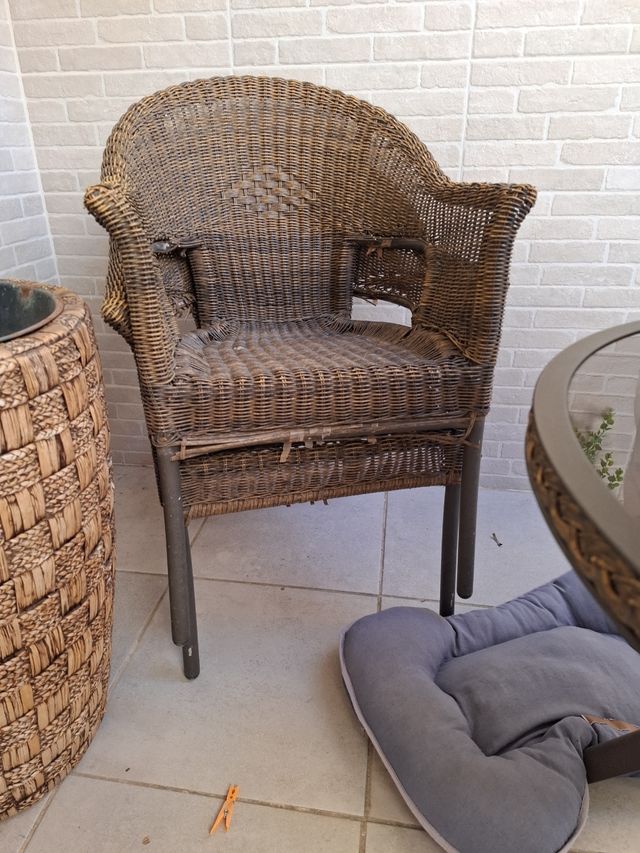 2 Sillones ratán jardín