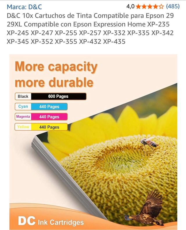 Cartuchos tinta compatibles EPSON 29 SÚPER PRECIO
