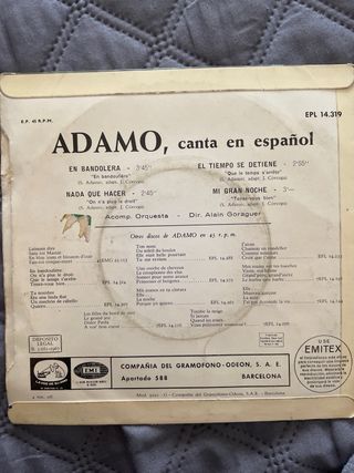Adamo - Single Vinilo 45 RPM