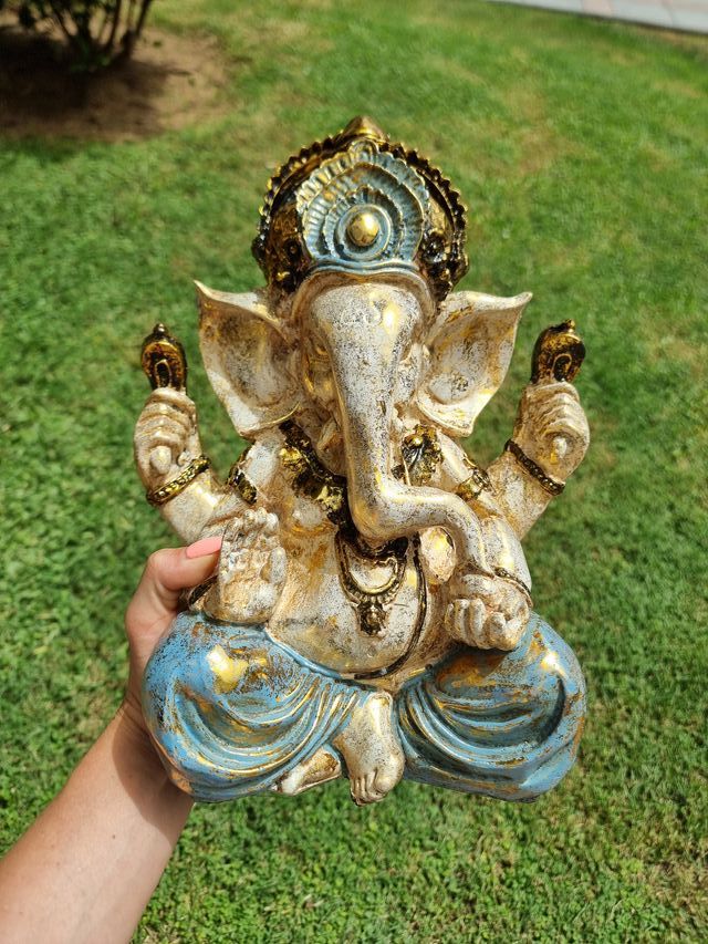 Figura Ganesha – 30cm (acabados celestes)