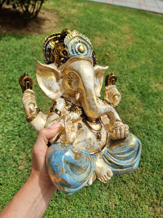 Figura Ganesha – 30cm (acabados celestes)