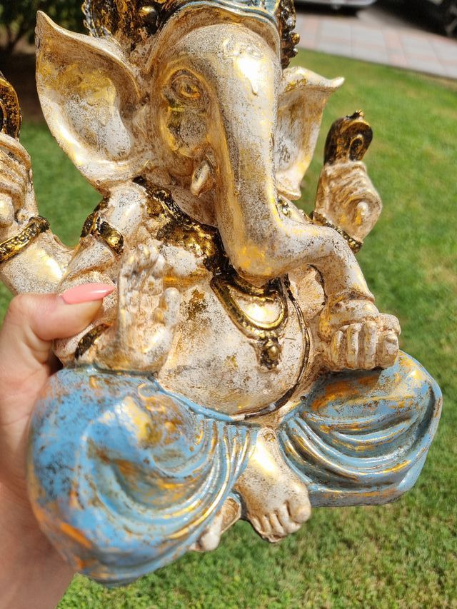 Figura Ganesha – 30cm (acabados celestes)