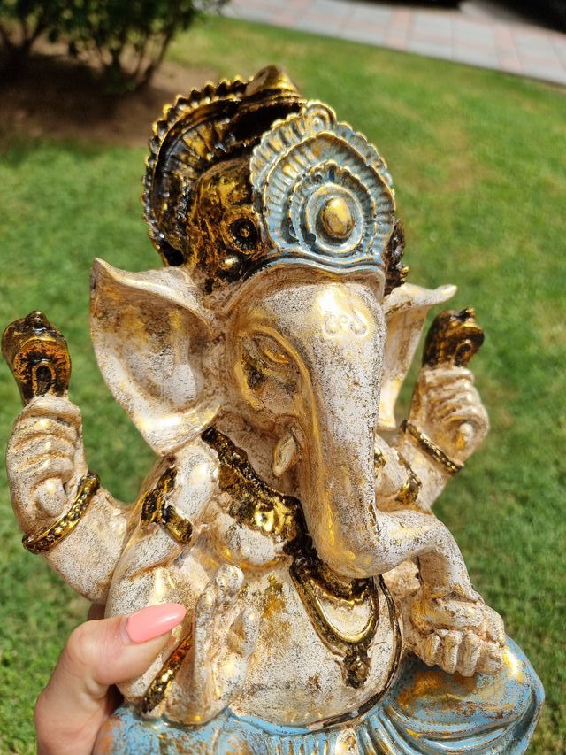 Figura Ganesha – 30cm (acabados celestes)