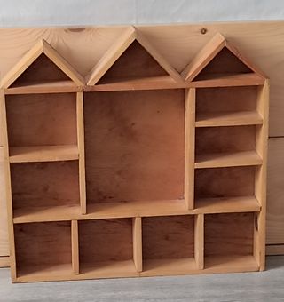 Estantería madera casas - Decoración