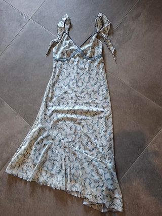 Vestito estivo bianco e blu tg L