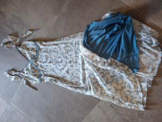 Vestito estivo bianco e blu tg L