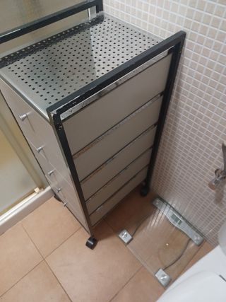 Armario 5 cajones - metal y plástico