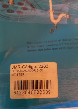 Muelle desatascador Irresistible JMR