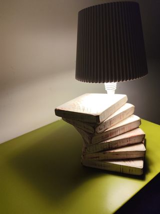 Lampada Tavolo Legno Shabby Chic