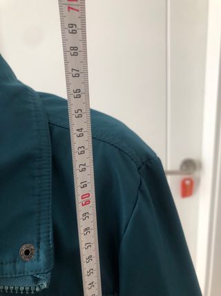 Cazadora entretiempo azul verdosa