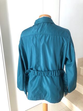 Cazadora entretiempo azul verdosa