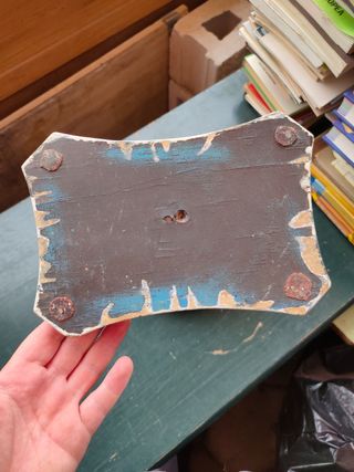 Espejo tocador antiguo blanco madera