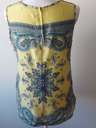 Blusa Massimo Dutti seda amarela - M