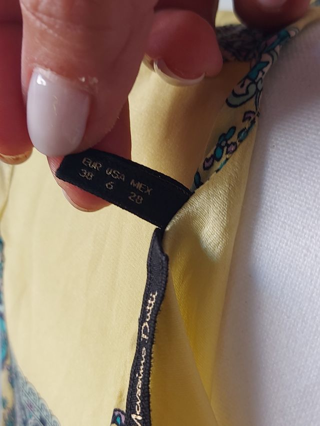 Blusa Massimo Dutti seda amarela - M