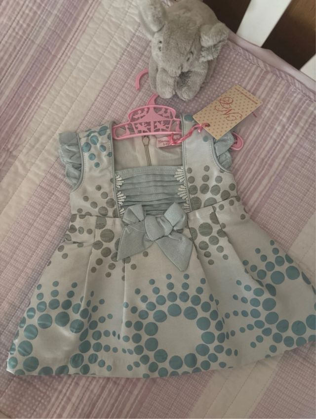 Vestido bebé niña 6-9m, impecable