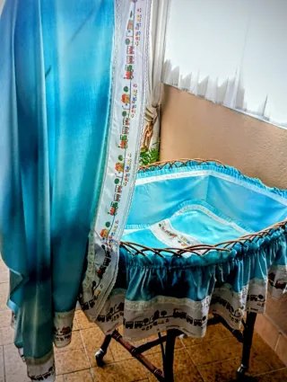 Cuna mimbre moisés bebé