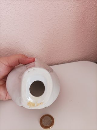 Jarrón porcelana blanco-oro