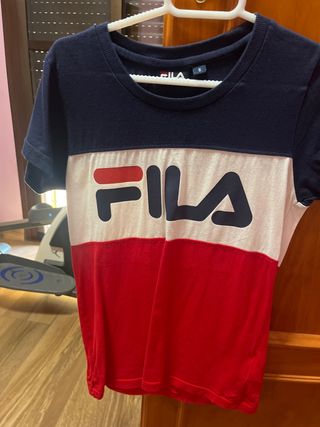 Camiseta Fila S - Azul, Roja