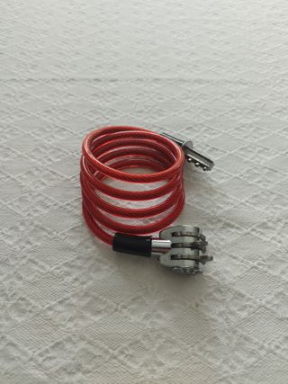 Candado bici vintage rojo