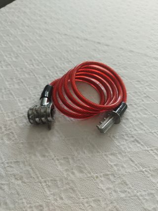 Candado bici vintage rojo