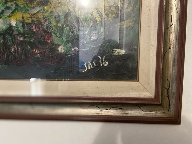 Quadro olio su tela, paesaggio