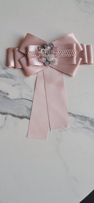 Broche lazo rosa - elegante