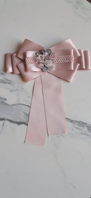 Broche lazo rosa - elegante