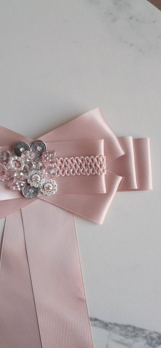 Broche lazo rosa - elegante