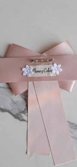 Broche lazo rosa - elegante