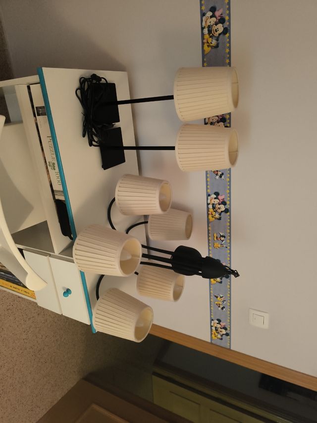 3 lámparas - beige y negras