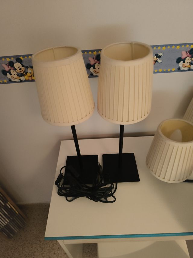 3 lámparas - beige y negras