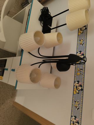 3 lámparas - beige y negras