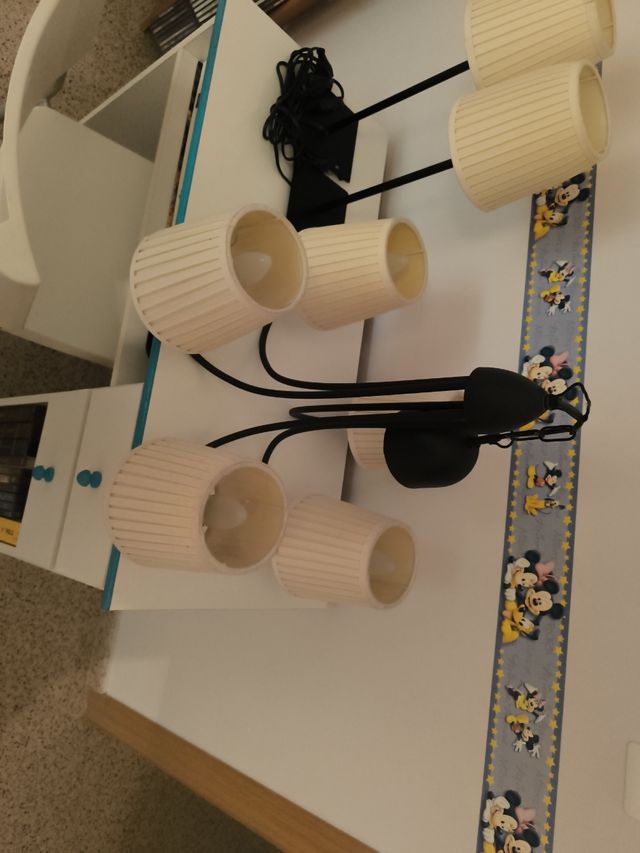 3 lámparas - beige y negras