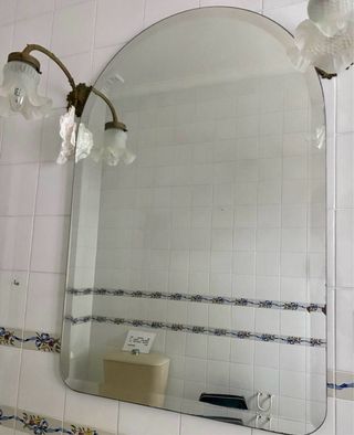 Hasta fin de agosto: Espejo baño biselado vintage