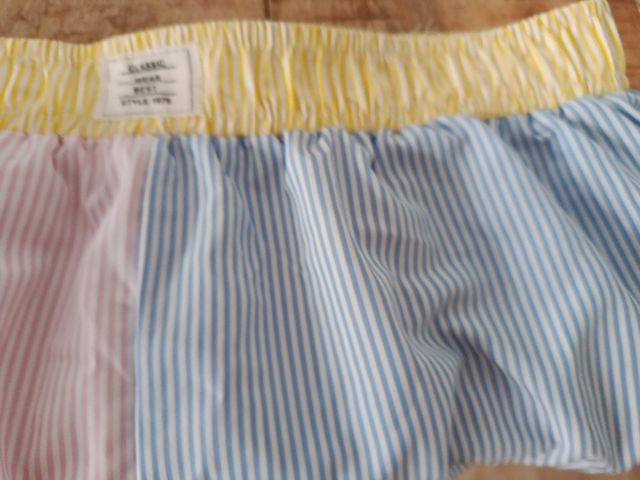 Pantalones cortos a rayas - Azul y Rosa