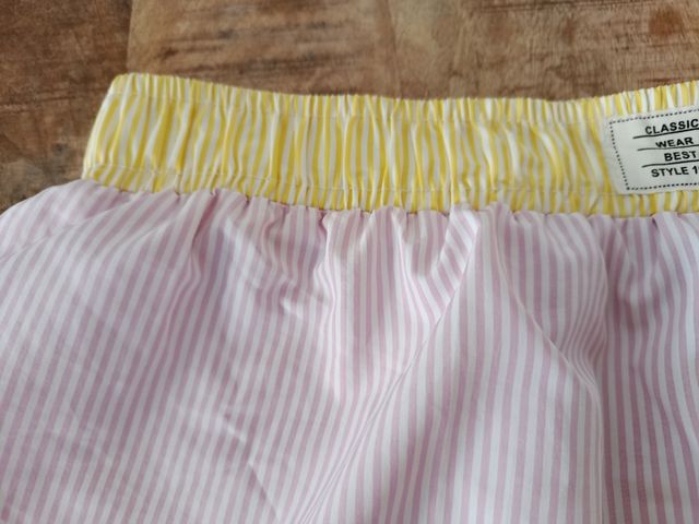 Pantalones cortos a rayas - Azul y Rosa