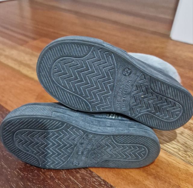 Botas Bebé niña pelo vuelto Invierno - Gris