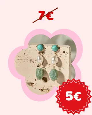 Pendientes turquesa & perla