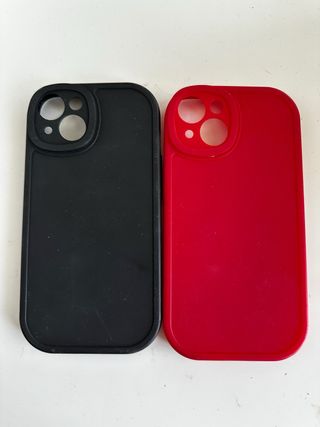 Fundas iPhone 13 (2 uds.) - Negro y Rojo