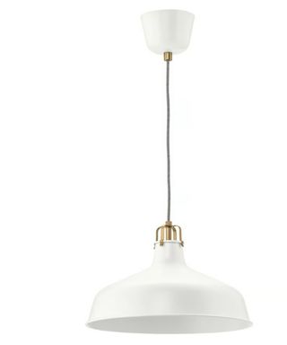 Lámpara techo IKEA - Blanca y dorada
38 cm