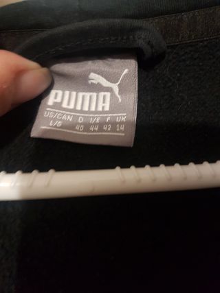 Sudadera PUMA negra mujer c/cremallera