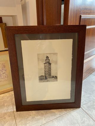 Grabado Torre Hércules | Cuadro